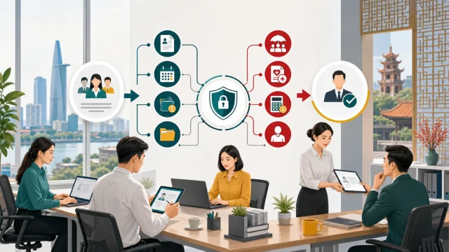 Integrated HR and administration outsourcing workflow in Vietnam